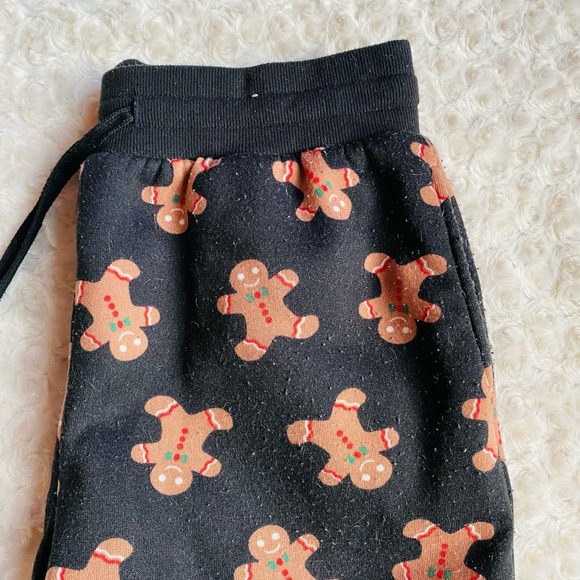 Better Together Gingerbread Men Jogger Fleece Lined Loungewear Pants Medium NEW - Picture 3 of 9